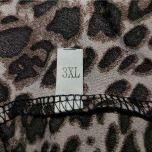 Leopard halter, backless sheer cross-tie dress - Picture 3 of 4